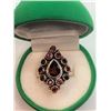 Image 4 : 76) STERLING SILVER GARNET RING