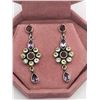 Image 3 : 78) STERLING SILVER GEMSTONE EARRINGS