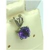 Image 2 : 84) STERLING SILVER AMETHYST PENDANT