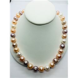 89) STERLING SILVER FRESHWATER PEARL NECKLACE