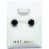 Image 3 : 90) 14K WHITE GOLD BLACK DIAMOND EARRINGS
