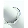 Image 3 : 98) STERLING SILVER BLUE DIAMOND RING