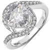 Image 1 : 120) STERLING SILVER CUBIC ZIRCONIA RING
