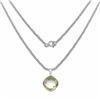 Image 2 : 126) RHODIUM PLATED LEMON TOPAZ NECKLACE