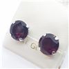 Image 2 : 130) 10K YELLOW GOLD GARNET EARRINGS