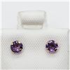 Image 1 : 133) 14K YELLOW GOLD AMETHYST EARRINGS