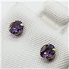 Image 2 : 133) 14K YELLOW GOLD AMETHYST EARRINGS