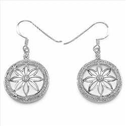 136) STERLING SILVER CUBIC ZIRCONIA EARRINGS