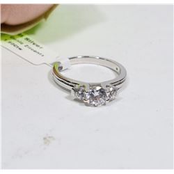 138) STERLING SILVER CUBIC ZIRCONIA RING