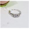 Image 1 : 138) STERLING SILVER CUBIC ZIRCONIA RING