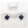 Image 1 : 142) 10K YELLOW GOLD SAPPHIRE EARRINGS