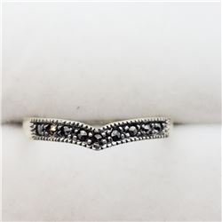 143) STERLING SILVER MARCASITE RING