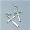 Image 2 : 159) STERLING SILVER 2 CROSS PENDANTS PENDANT