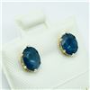 Image 2 : 161) 10K YELLOW GOLD SAPPHIRE EARRINGS