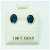 Image 3 : 161) 10K YELLOW GOLD SAPPHIRE EARRINGS