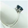 Image 3 : 162) 10K WHITE GOLD SAPPHIRE & DIAMOND RING