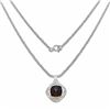 Image 2 : 164) RHODIUM PLATED SMOKEY TOPAZ PENDANT