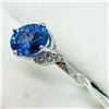Image 2 : 165) 10K WHITE GOLD TANZANITE & DIAMOND RING