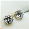 Image 2 : 166) 10K YELLOW GOLD CUBIC ZIRCONIA EARRINGS