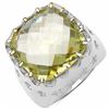 Image 1 : 168) RHODIUM PLATED LEMON TOPAZ RING