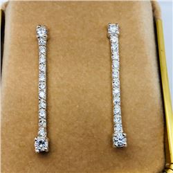 170) STERLING SILVER CUBIC ZIRCONIA EARRINGS