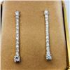 Image 1 : 170) STERLING SILVER CUBIC ZIRCONIA EARRINGS