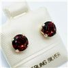 Image 2 : 173) STERLING SILVER GARNET EARRINGS