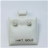 Image 3 : 175) 14K WHITE GOLD DIAMOND EARRINGS