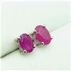 Image 2 : 182) STERLING SILVER RUBY STUD EARRINGS