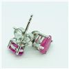 Image 3 : 182) STERLING SILVER RUBY STUD EARRINGS