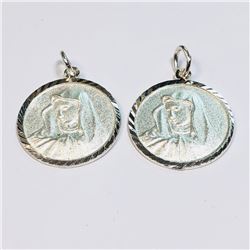 187) STERLING SILVER 2 PENDANT