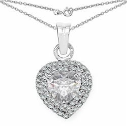 189) STERLING SILVER CUBIC ZIRCONIA PENDANT