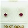 Image 1 : 191) 10K WHITE GOLD RUBY EARRINGS