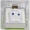 Image 1 : 193) 10K YELLOW GOLD SAPPHIRE EARRINGS