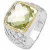 Image 3 : 194) RHODIUM PLATED LEMON TOPAZ RING
