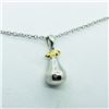 Image 2 : 198) STERLING SILVER DIAMOND NECKLACE