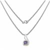 Image 2 : 199) RHODIUM PLATED PINK AMETHYST PENDANT