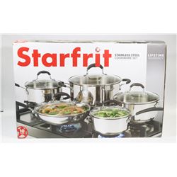 NEW IN BOX STARFRIT STAINLESS STEEL COOKWARE SET