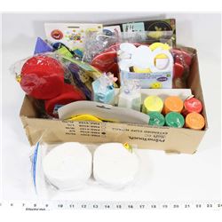 FLAT OF ASSORTED CANDLES AND CRAFT ITEMS