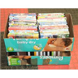 BOX OF ASSORTED KIDS DVDS