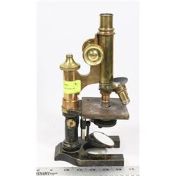 ANTIQUE BRASS MICROSCOPE