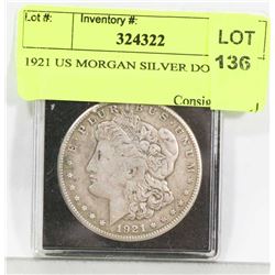 1921 US MORGAN SILVER DOLLAR.