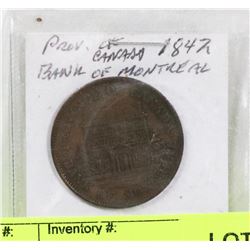 1842 PROVINCE OF CANADA BANK OF MONTREAL HALF