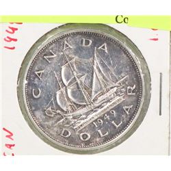 1949 CANADIAN SILVER DOLLAR COIN.