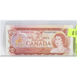 1974 CANADIAN $2.00 BANK NOTE