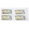 Image 1 : LOT OF FOUR 1973 CANADIAN $1.00 BANKNOTES.