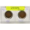 Image 1 : LOT OF 2 LARGE PENNIES, INCLUDING 1915 AND 1918