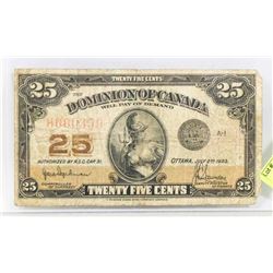 CANADIAN 1923 SHINPLASTER