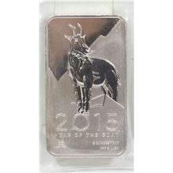 5 TROY OUNCE .999 SILVER YEAR OF THE GOAT BAR