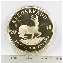 COPY 10 OZ GOLD KRUGERAND COIN